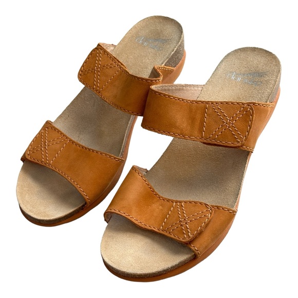 Dansko Women's Maddy Milled Nubuck Leather Orange Sandals Size 40 EU /9.5-10 US - Picture 2 of 12